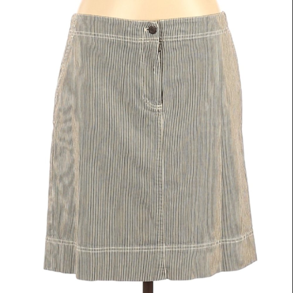 Talbots Pinstripe Denim Skirt Size 12